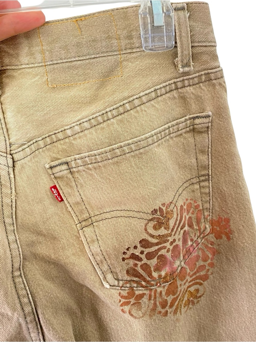Vintage Levi’s 501 Custom Jeans OOAK Waist 29 Womens size 8 Medium Levis Denim - Picture 8 of 16